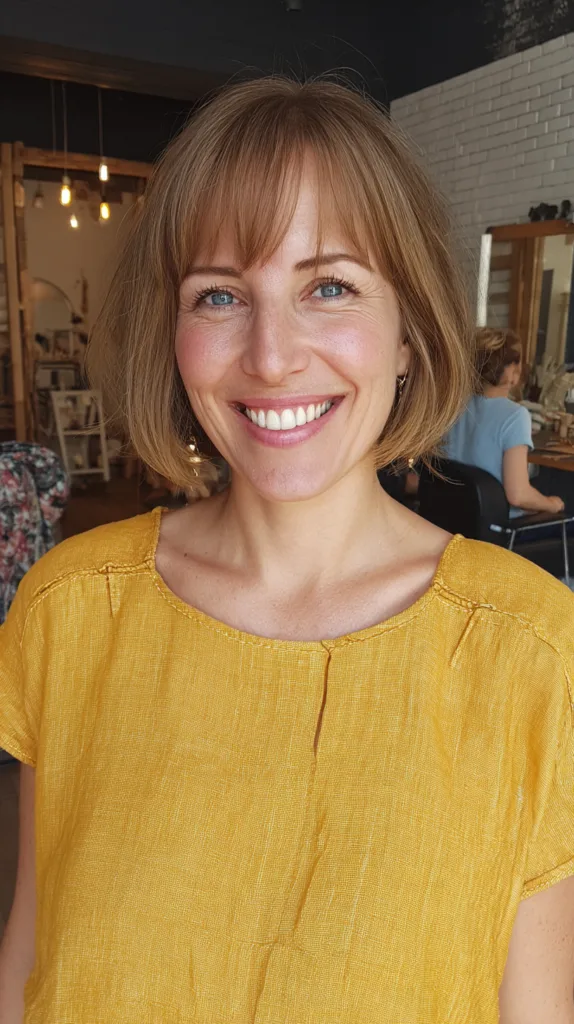 Stylish Soft Bob with Textured Bangs