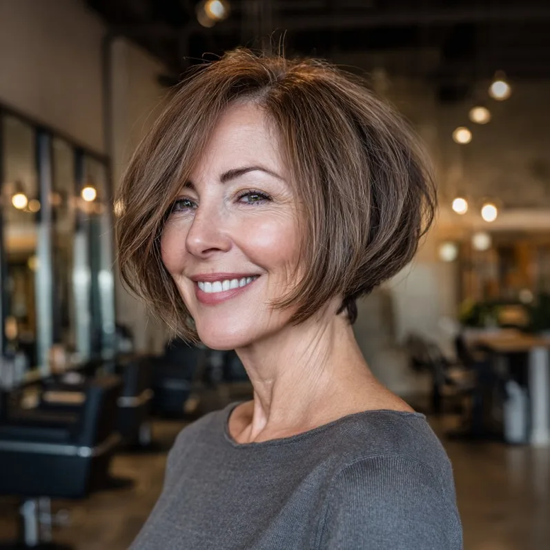 Stylish Stacked Bob with Subtle Layers