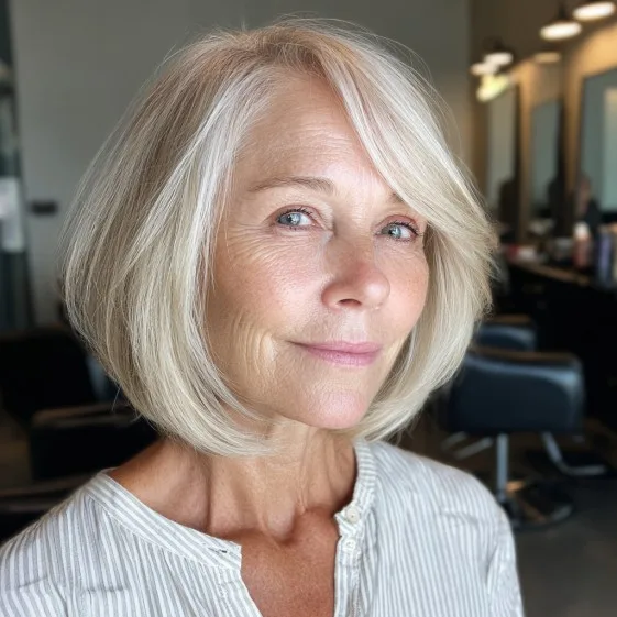 Stylish Textured Bob with Soft Bangs