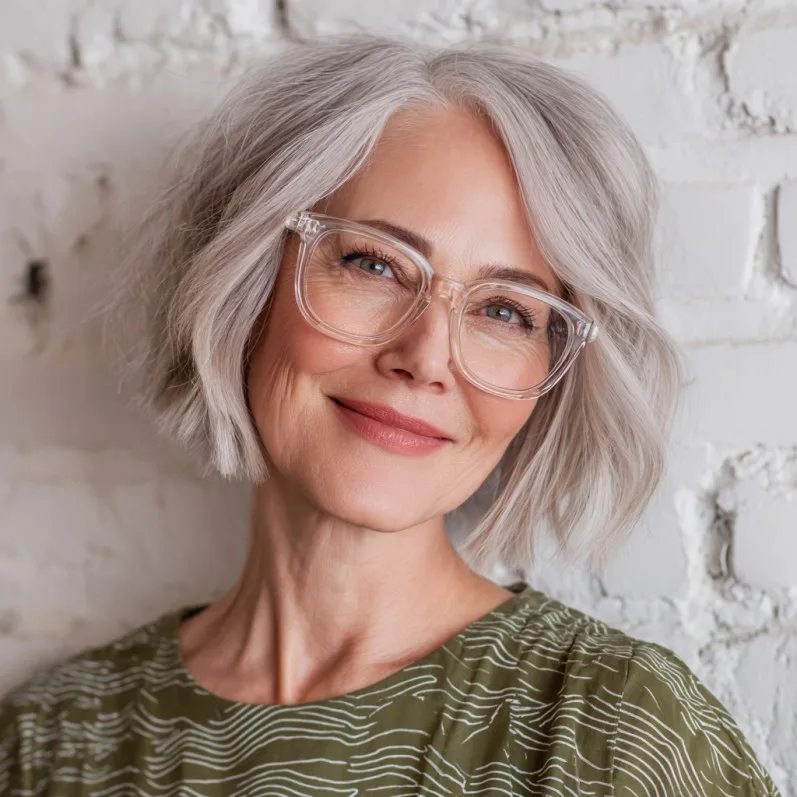 Stylish Textured Jaw-Length Bob with Soft Waves