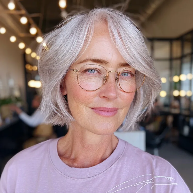 Stylish Textured Jaw-Length Bob with Subtle Layers