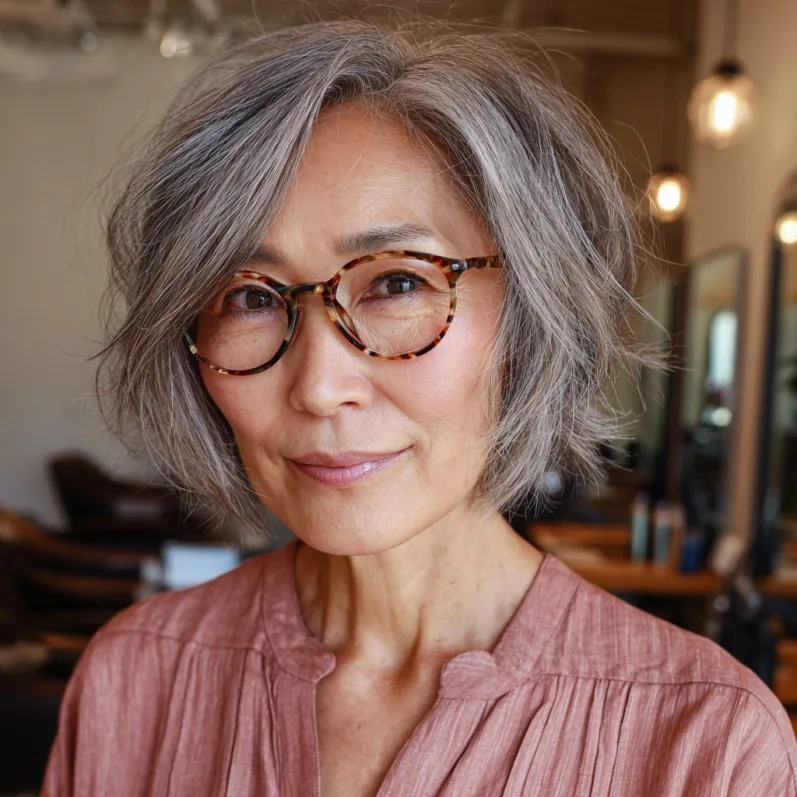 Stylish Textured Short Bob with Subtle Waves