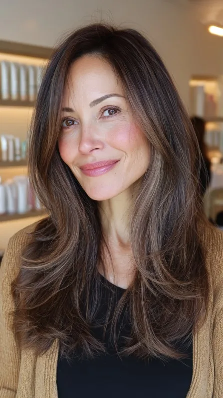 Subtle Sable Layers with Soft Face Framing