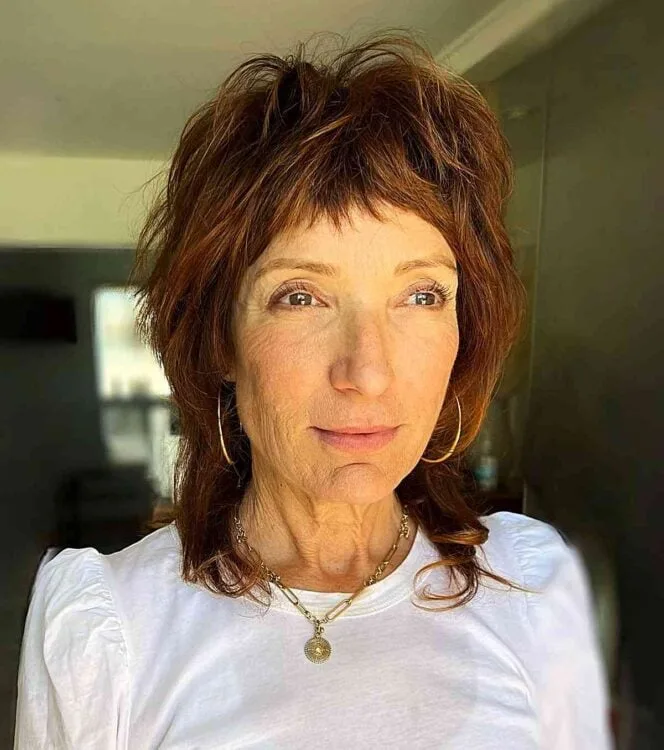 Textured Auburn Shag with Soft Layers