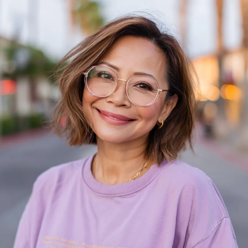Textured Bob with Gentle Face-Framing Layers