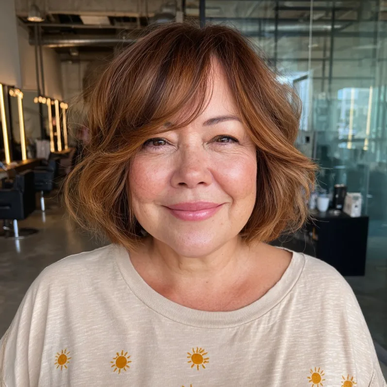 Textured Bob with Playful Volume
