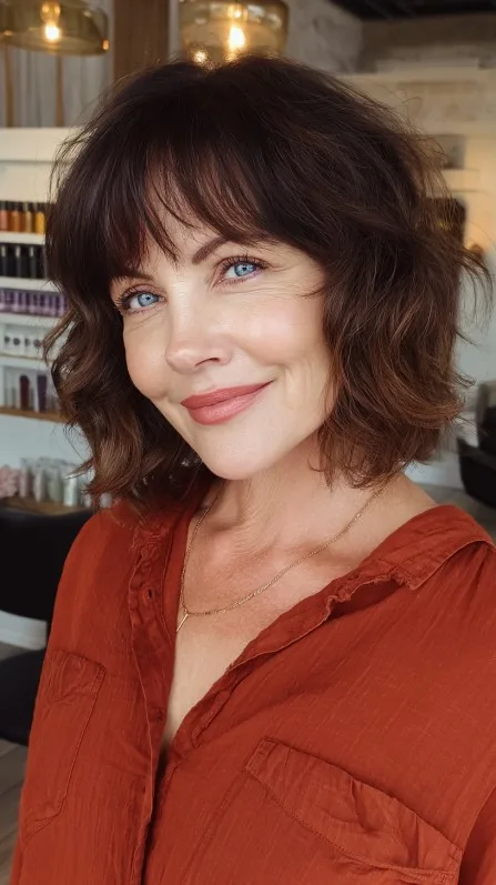 Textured Bob with Soft Bangs