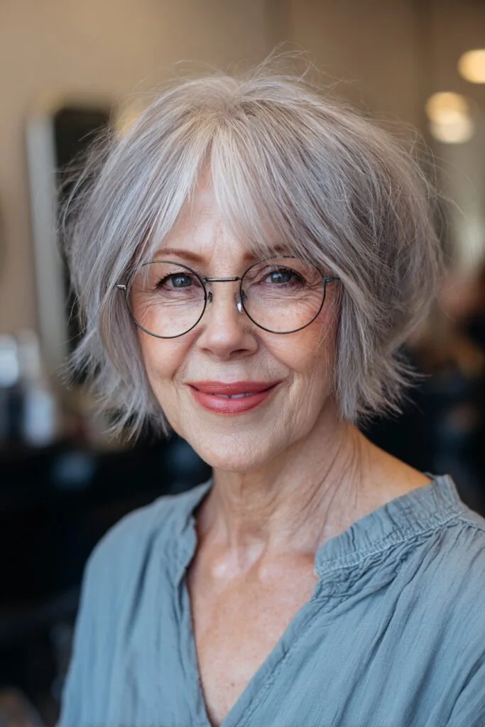Textured Bob with Soft Fringe and Subtle Layers