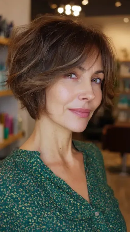 Textured Bob with Soft Volume and Face-Framing Layers