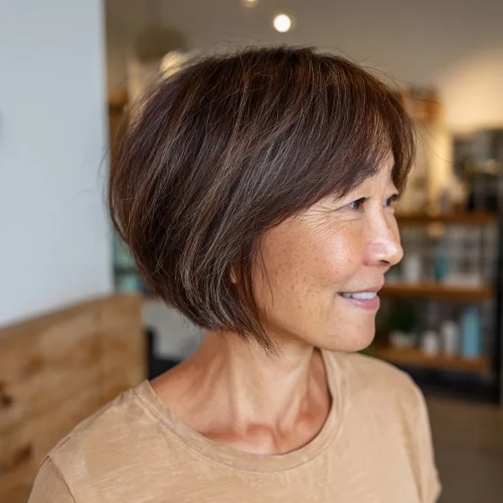 Textured Bob with Subtle Layers and Soft Highlights
