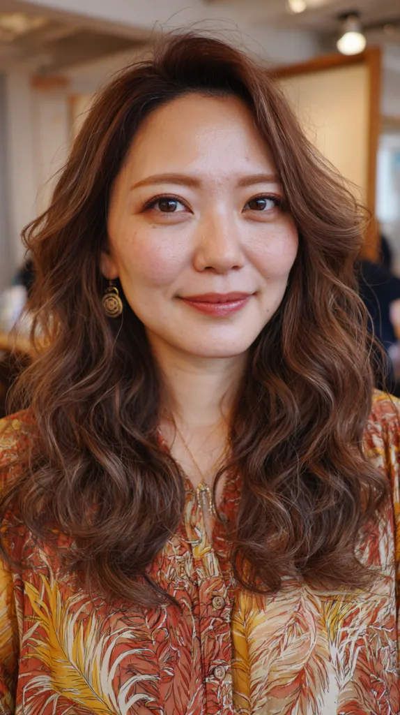 Textured Cherry Mocha Waves with Defined Ends