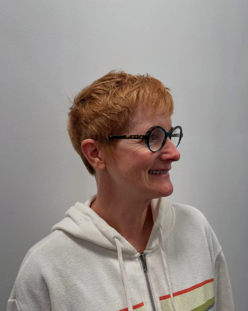 Textured Copper Pixie with Playful Layers