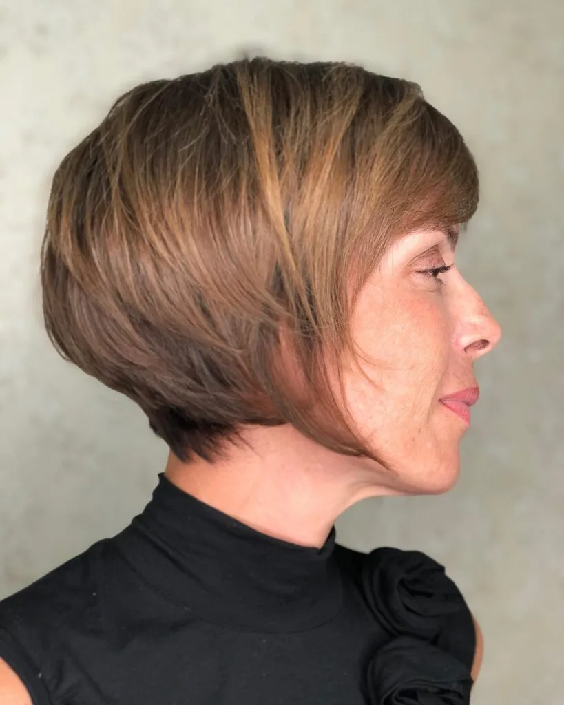 Textured Inverted Bob with Subtle Balayage