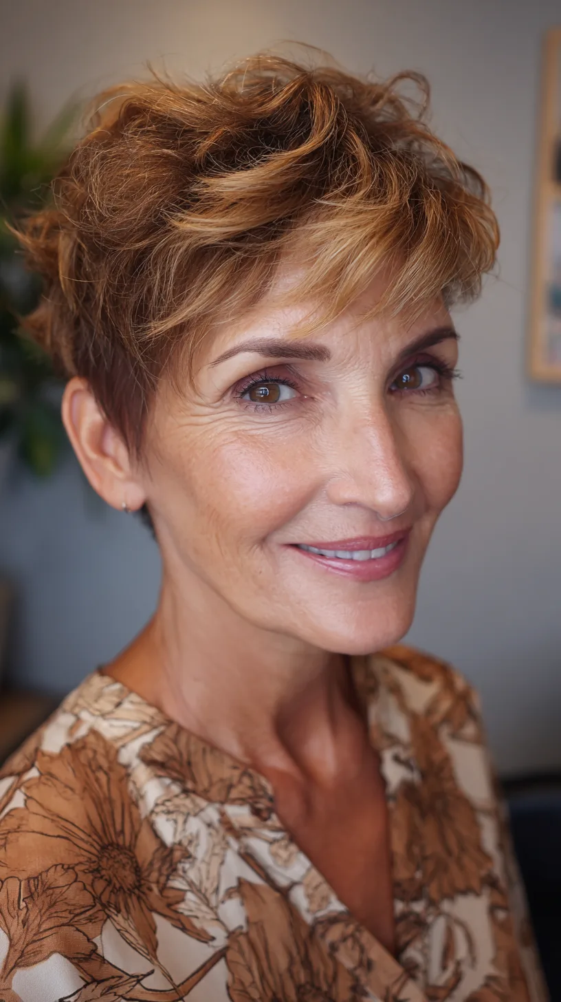 Textured Pixie Cut with Subtle Highlights