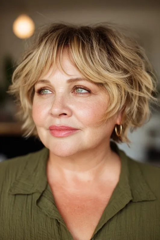Textured Shattered Bob with Playful Volume