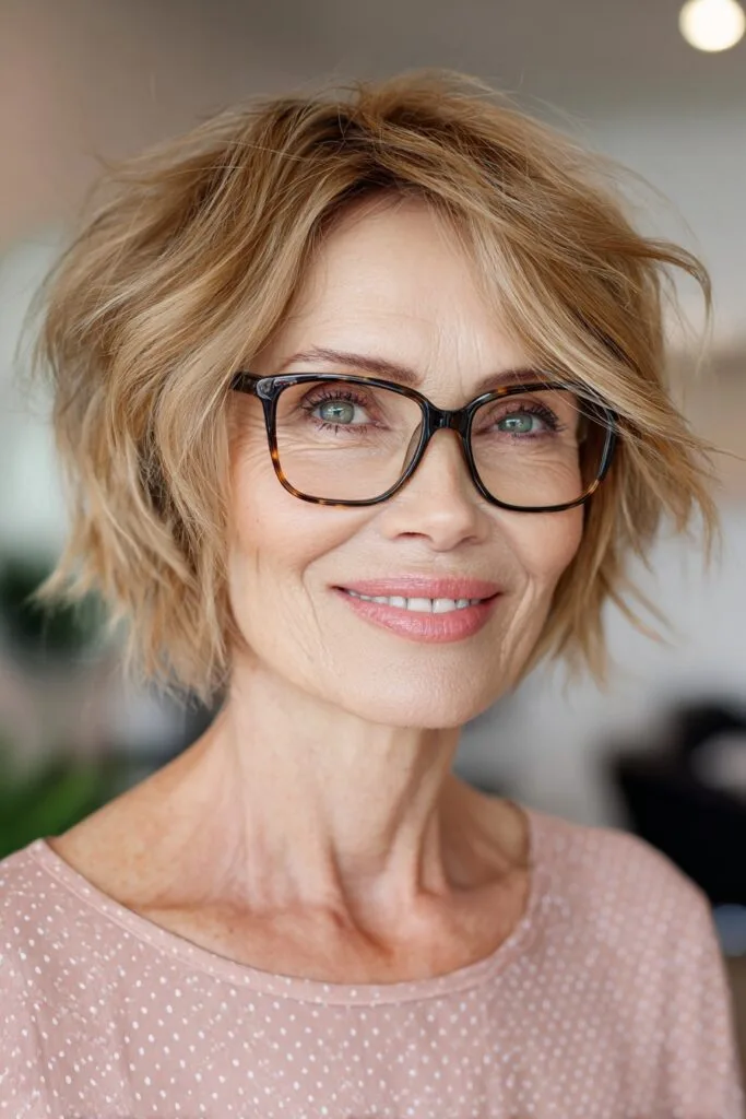 Textured Short Bob with Soft Layers and Delicate Volume