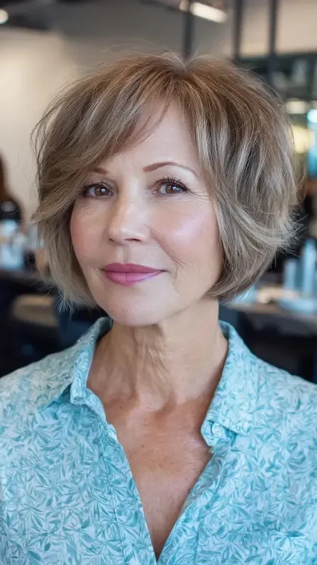 Textured Short Bob with Soft Layers