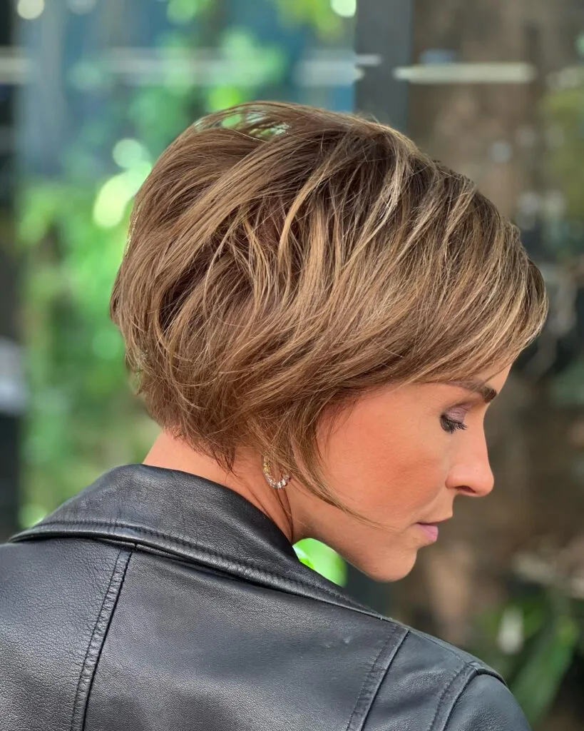 Textured Short Bob with Subtle Highlights