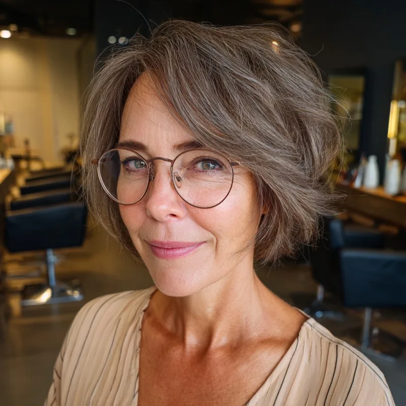 Textured Short Bob with Subtle Volume and Soft Layers