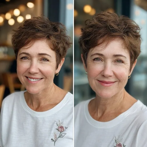Textured Short Crop with Soft Waves
