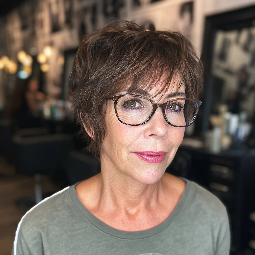 Textured Short Pixie with Soft Layers