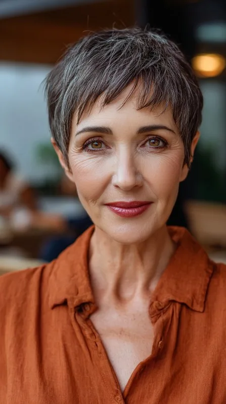 Textured Short Pixie with Soft Layers