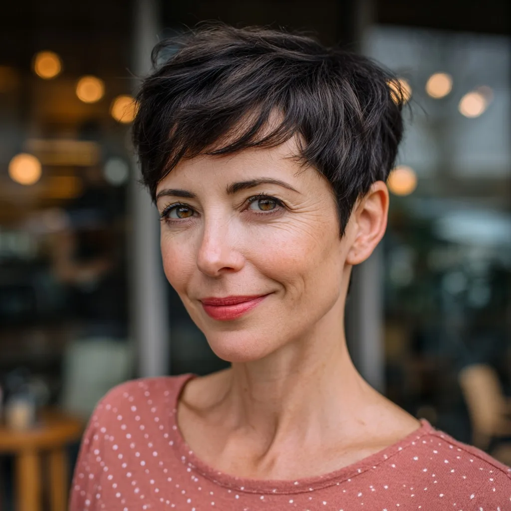 Textured Short Pixie with Subtle Volume
