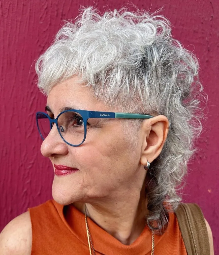 Textured Silver Shag with Defined Layers
