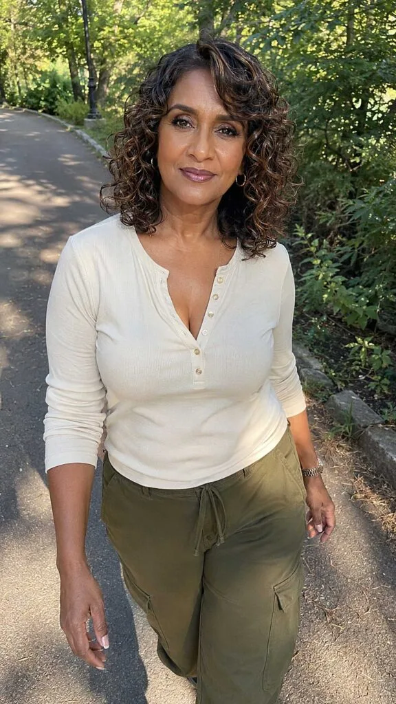 Warm Caramel-Threaded Curls with Shoulder-Grazing Bounce