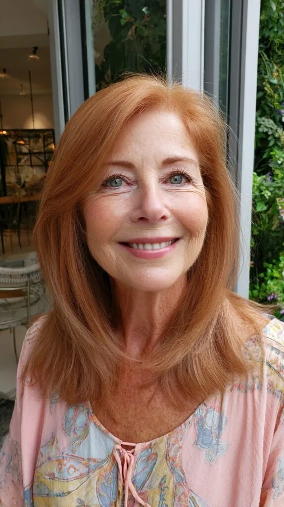 Warm Copper Face‑Framing Shoulder‑Grazing Cut with Feathered Ends