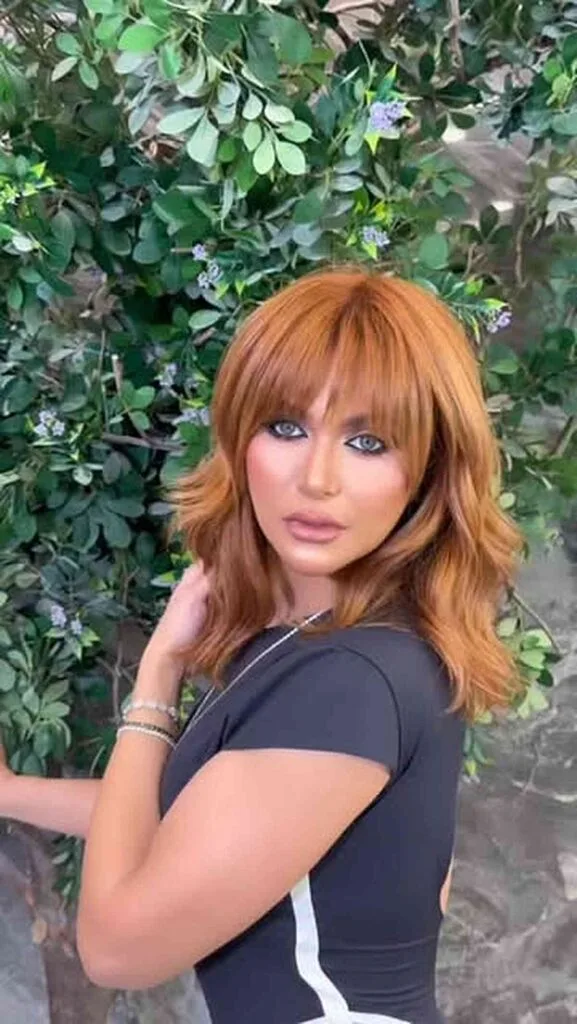 Warm Copper Layered Shag with Fringe