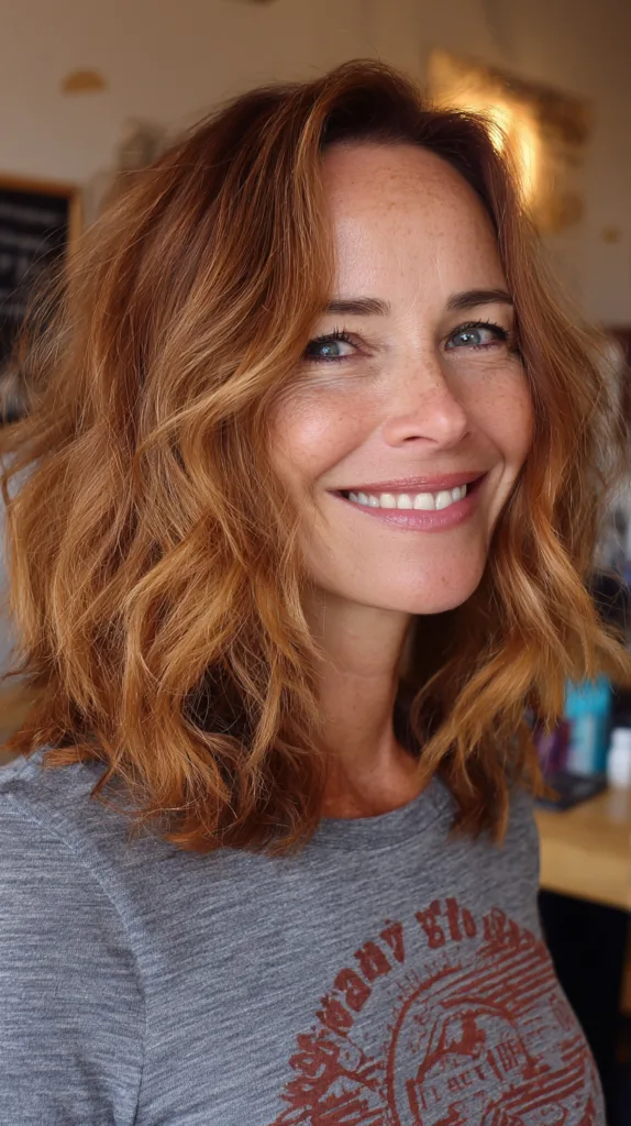 Warm Copper Waves with Soft Texture
