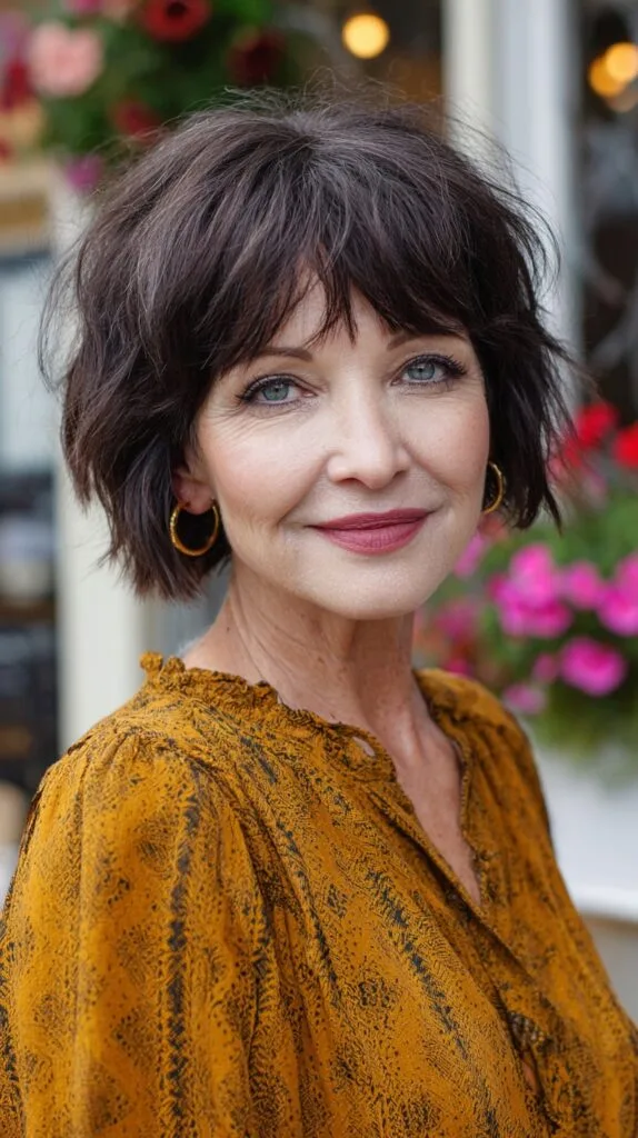 Wispy Shaggy Jaw-Length Bob with Micro-Bangs