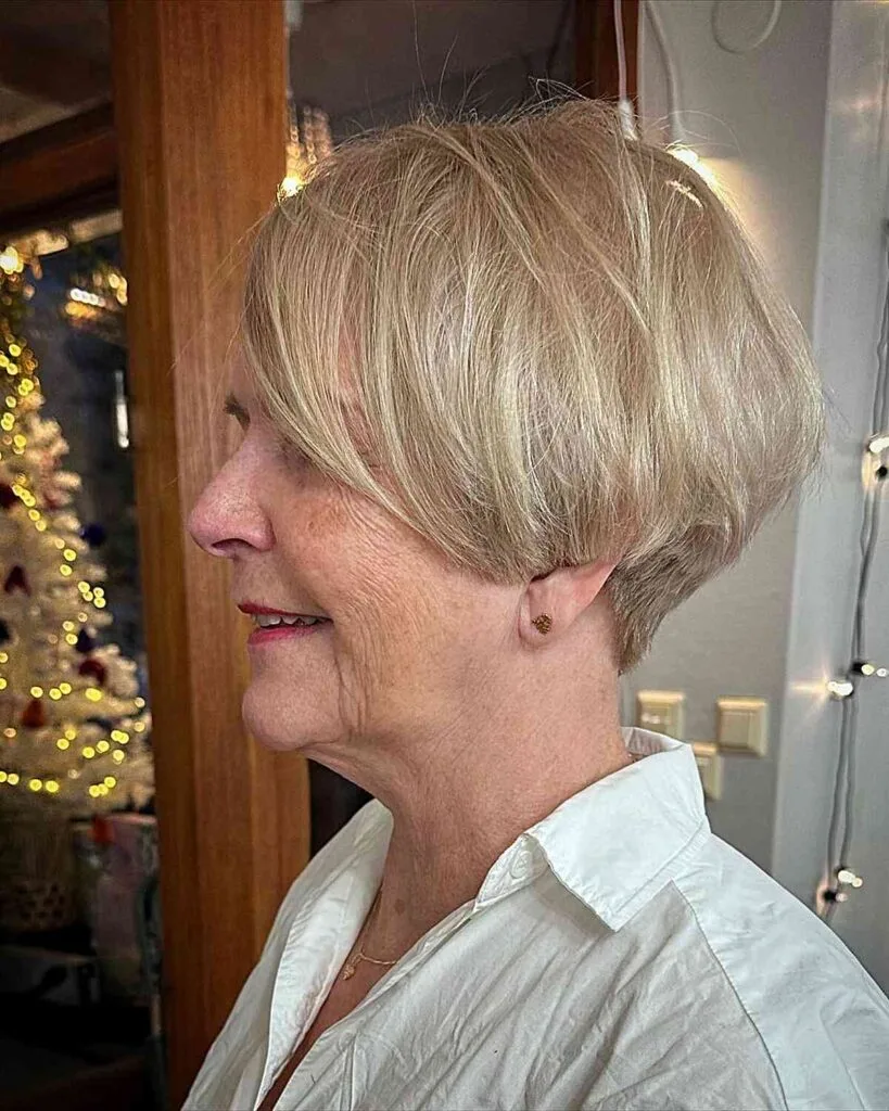 Beige Blonde Long Pixie Bob for Seniors