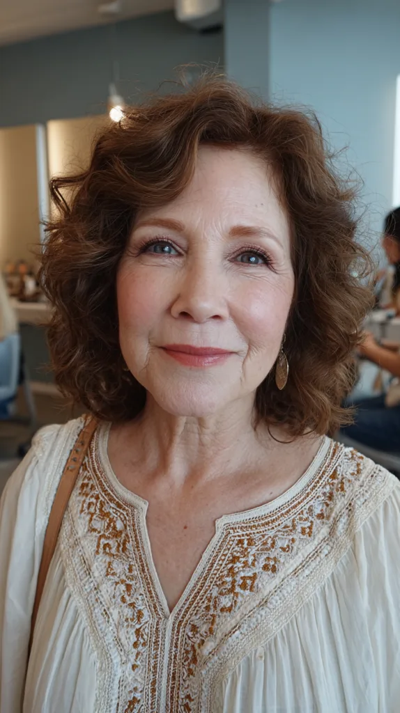 Charming Soft Curly Cut with Effortless Volume