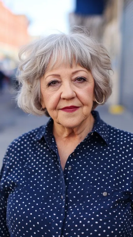 Charming Textured Mushroom Bob with Soft Curls