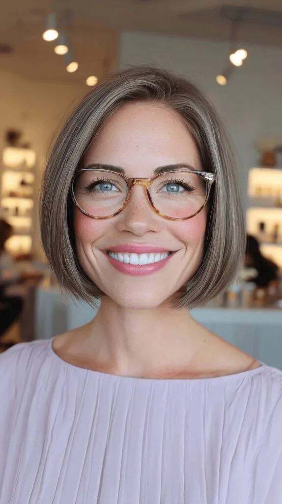 Chic Blunt Bob with Subtle Textured Ends