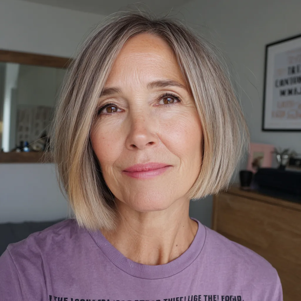 Chic Bronde Bob with Textured Ends