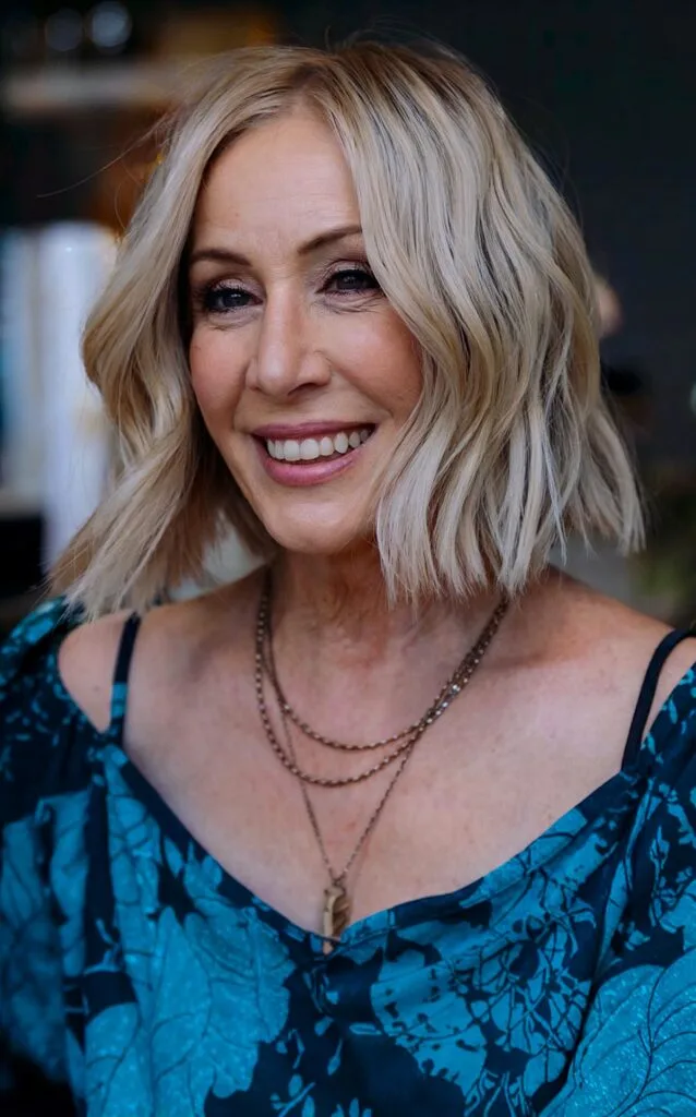 Chic Chopped Blonde Bob for Women in Their 50s