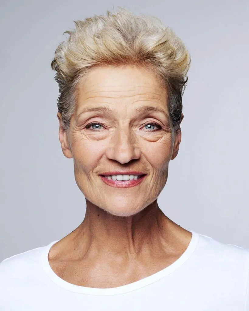 Chic Choppy Short Haircut for Women Over 70