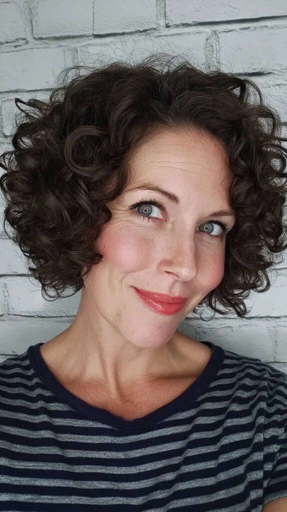 Chic Curly Bob with Defined Curls