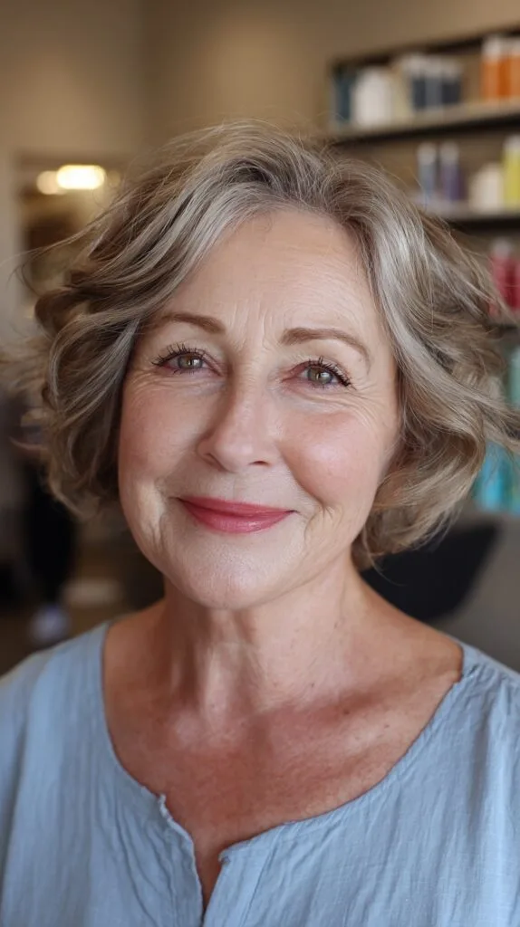 Chic Curly Bob with Soft Volume