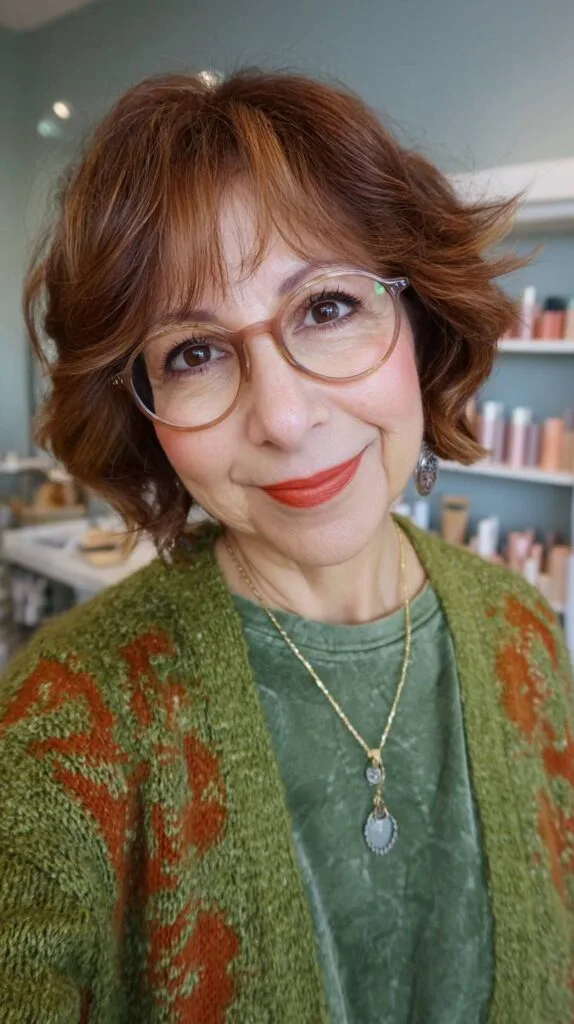 Chic Curly Lob with Soft Face-Framing Layers