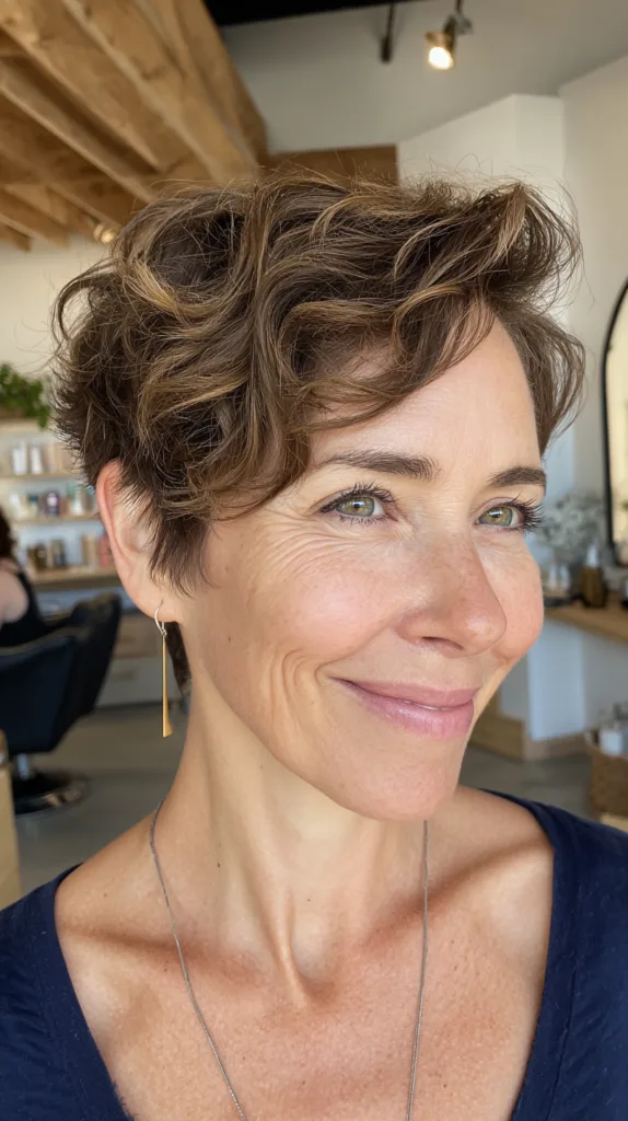Chic Curly Pixie Cut for Effortless Elegance