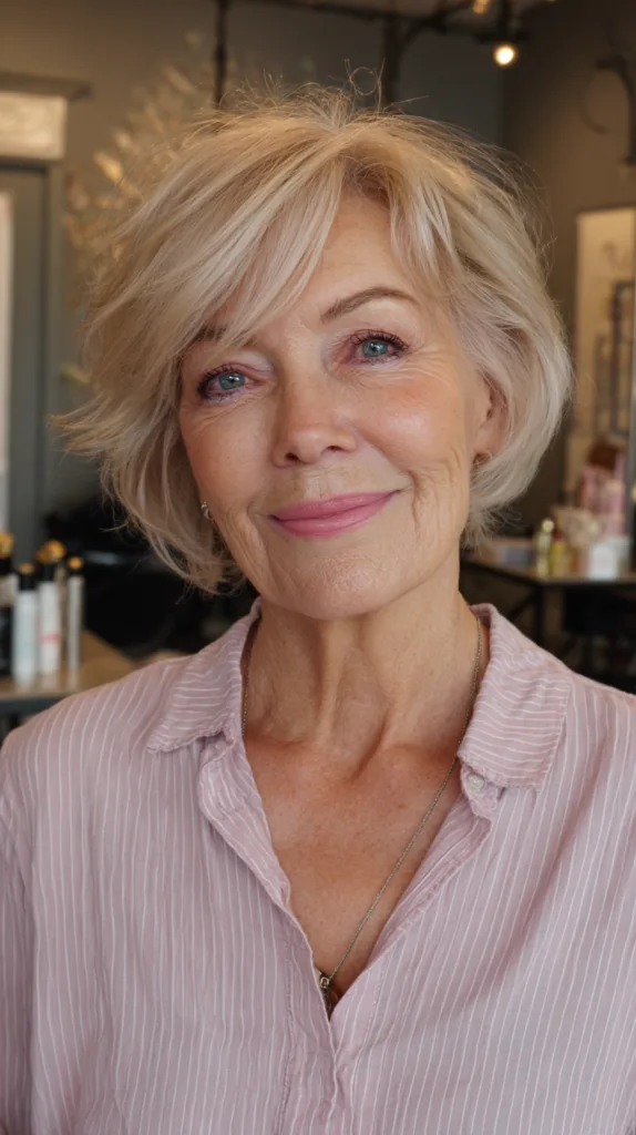 Chic Feathered Bob with Soft Layers