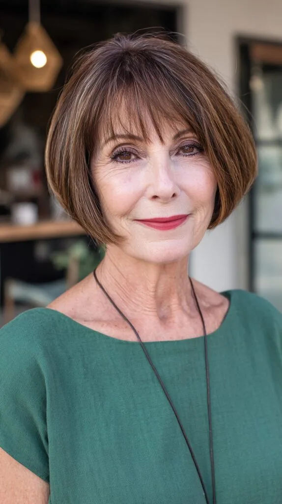 Chic Inverted Bob with Textured Bangs
