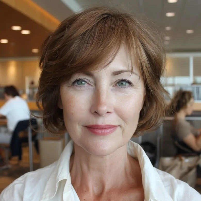 Chic Layered Bob with Face-Framing Bangs
