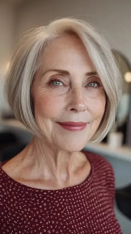 Chic Layered Bob with Subtle Face Framing