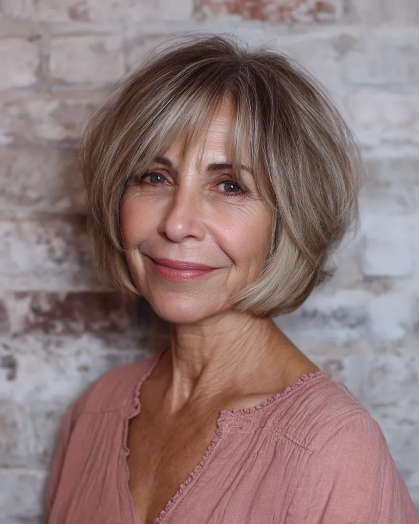 Chic Layered Chin-Length Bob