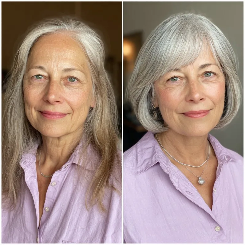 Chic Layered Mushroom Bob with Soft Textured Ends